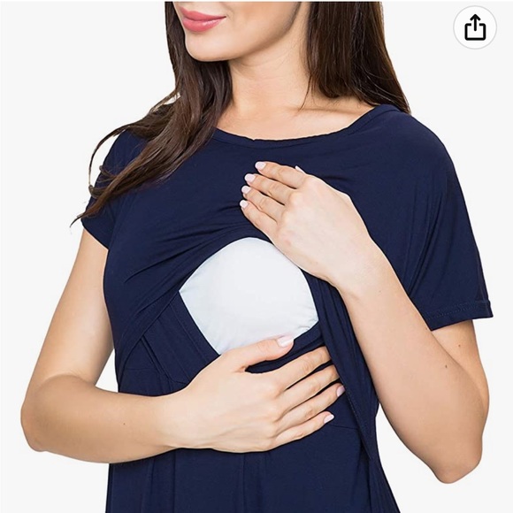 Amazon Nursing Friendly Dress with Pockets - Picture 2 of 4